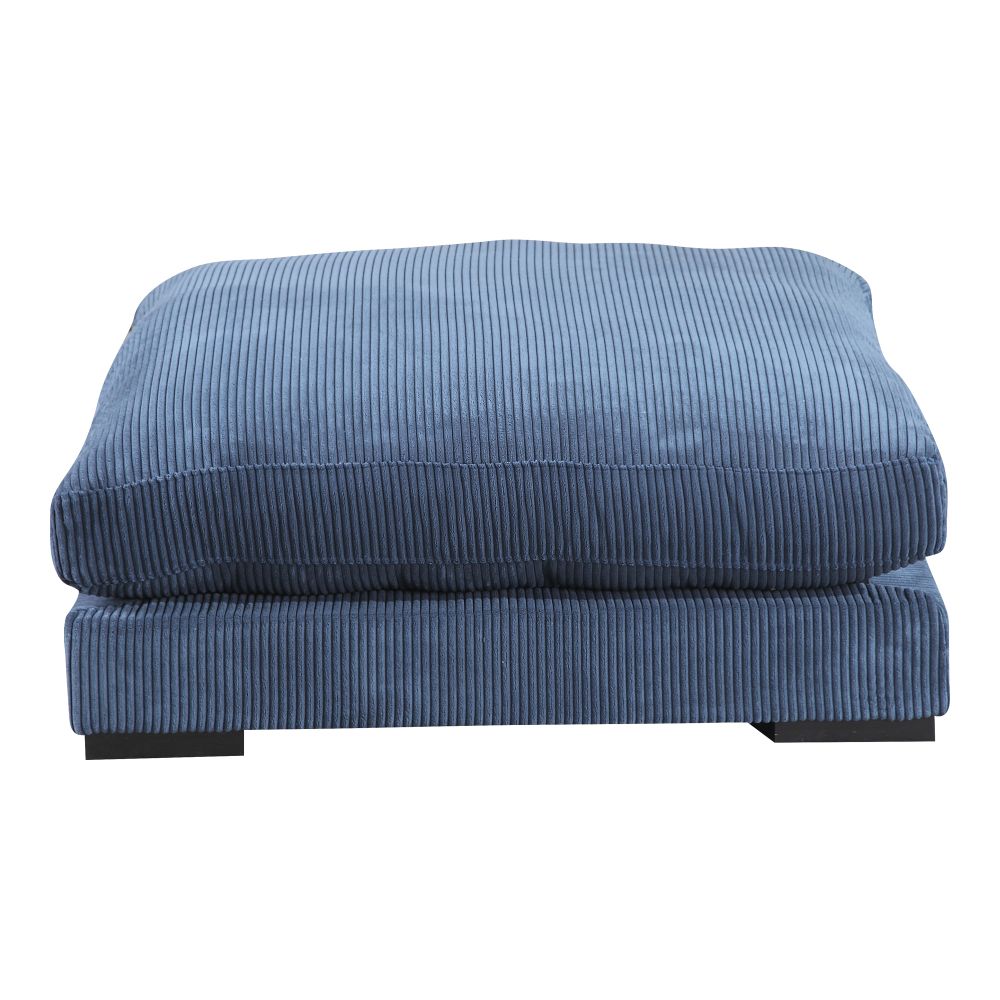 Moes Home Collection UB-1009-46 Tumble Ottoman in Blue