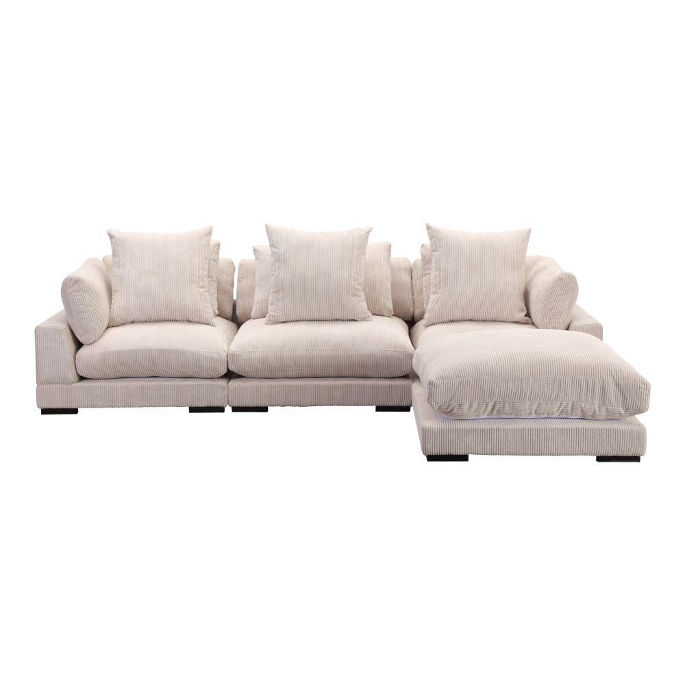 Moes Home Collection UB-1012-14 Tumble Lounge Modular Sectional in Cappuccino