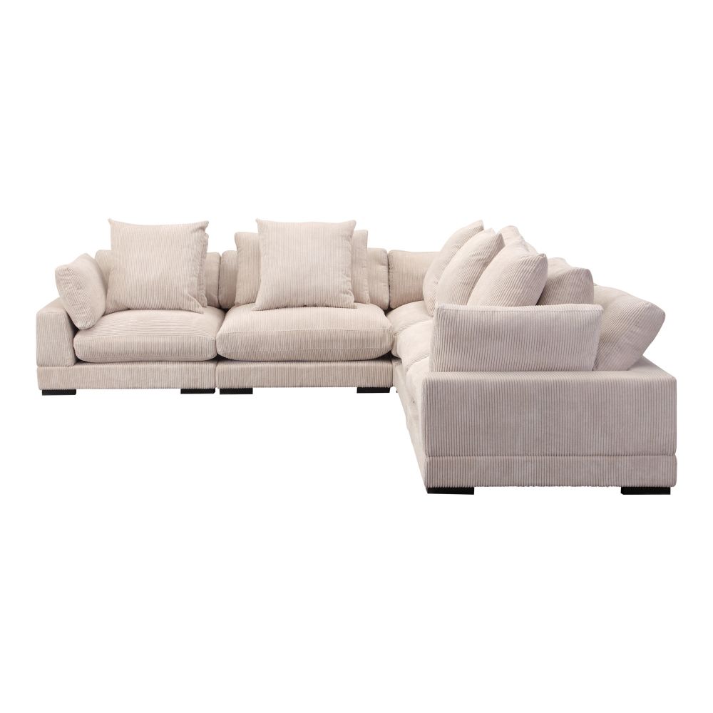 Moes Home Collection UB-1014-14 Tumble Classic L Modular Sectional in Cappuccino