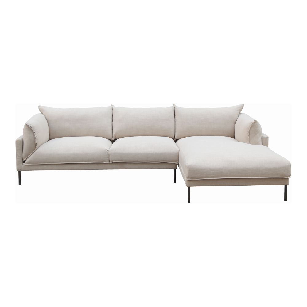 Moes Home Collection UB-1016-29-R Jamara Sectional Righty in Beige