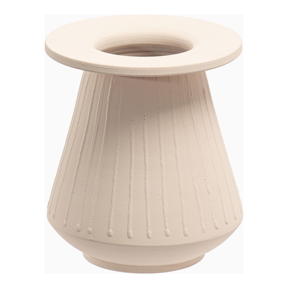 Moes Home Collection UO-1009-34 Ossa Decorative Vessel in Beige