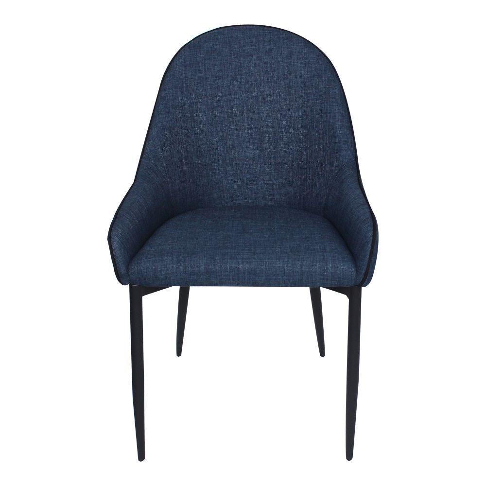 Moes Home Collection UU-1001-26 Lapis Dining Chair in Blue