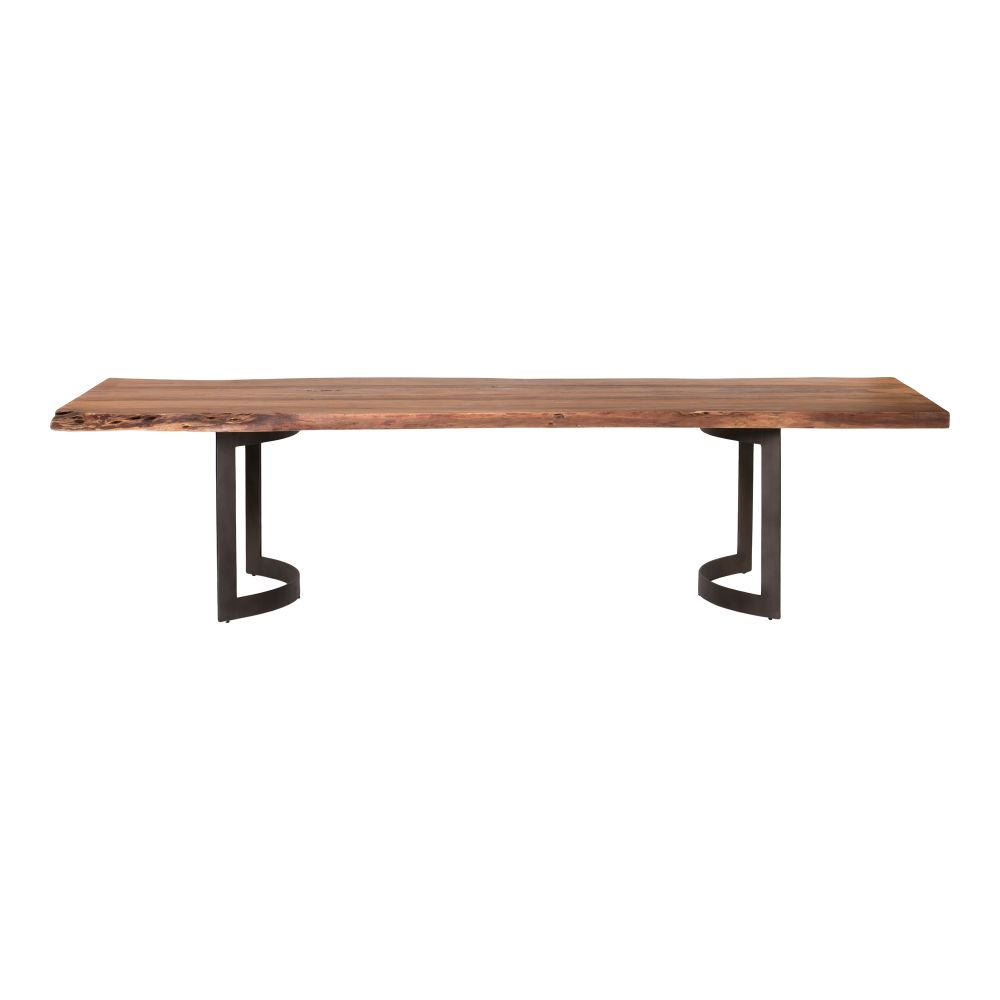 Moes Home Collection VE-1000-03 Bent Large Dining Table in Brown