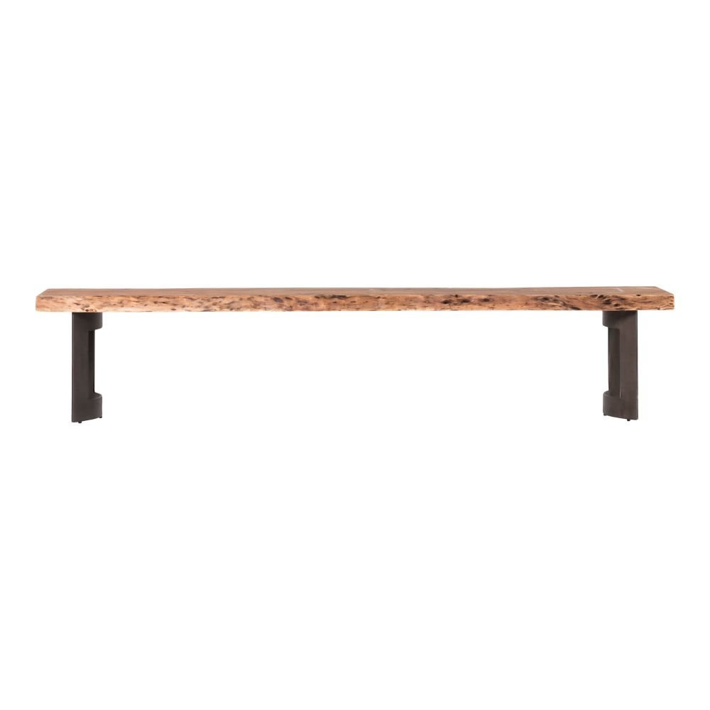 Moes Home Collection VE-1002-03 Bent Small Bench in Brown