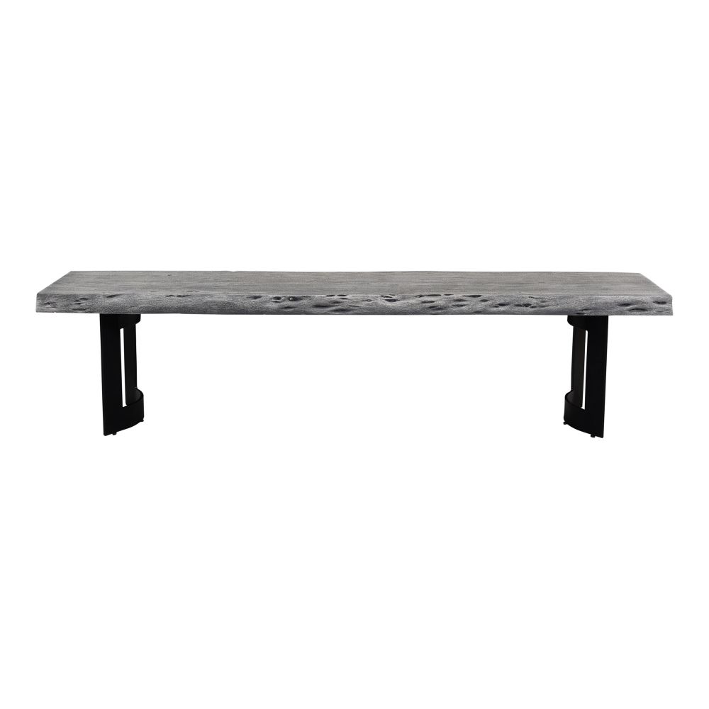 Moes Home Collection VE-1038-29 Bent Extra Small Weathered Bench in Grey