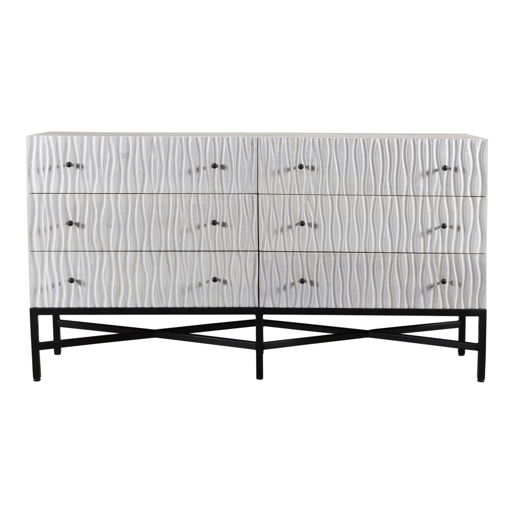 Moes Home Collection VE-1080-18 Faceout Dresser in White