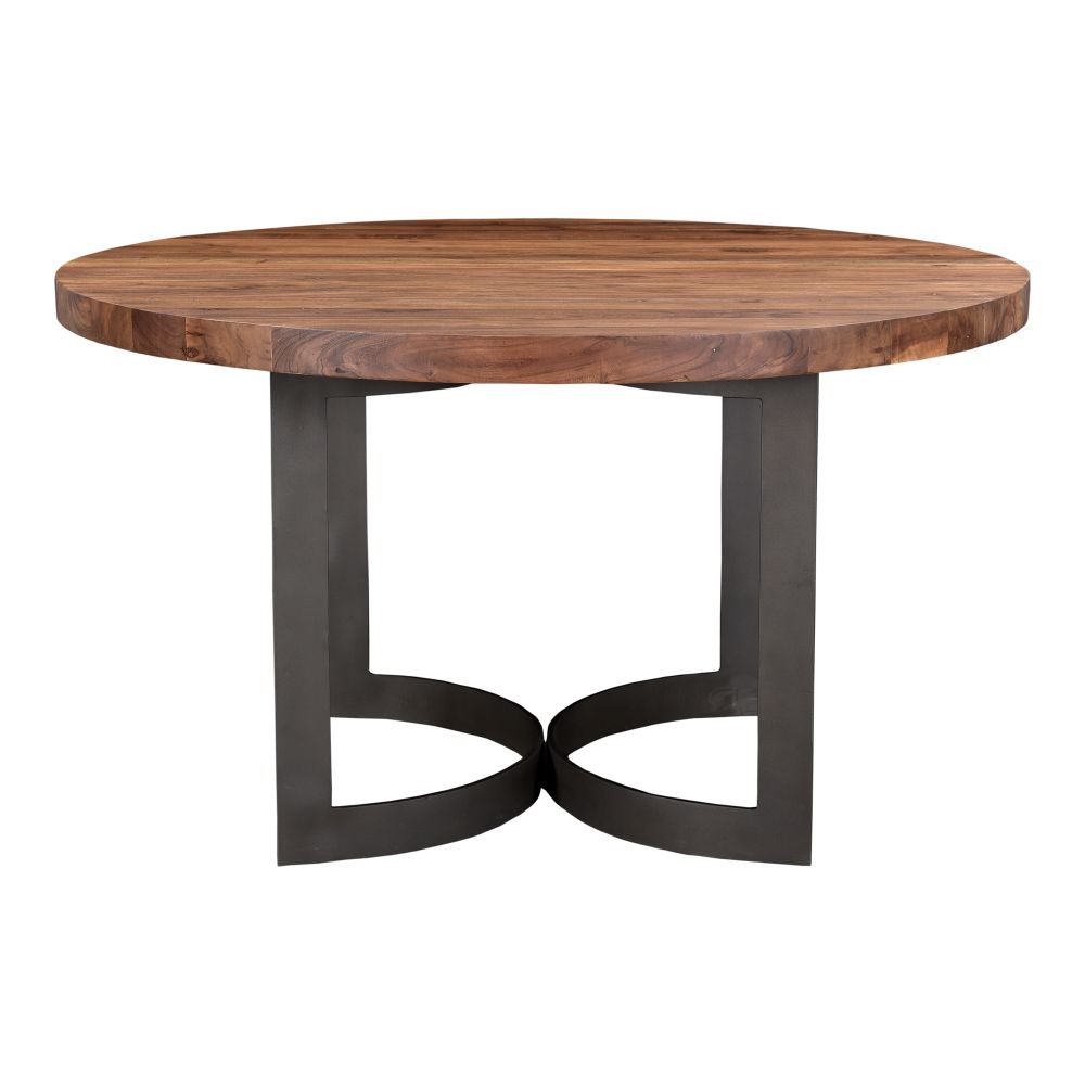 Moes Home Collection VE-1106-03 Bent Round Dining Table in Brown