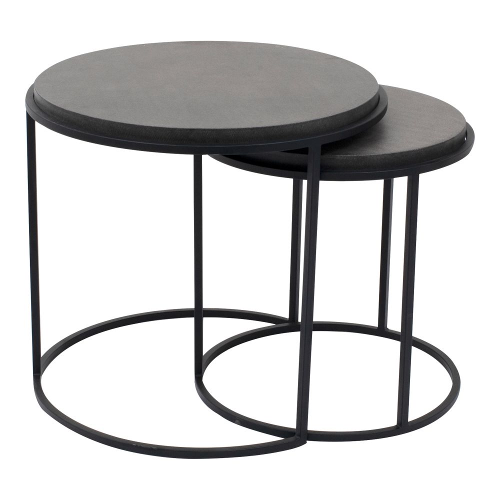 Moes Home Collection VH-1008-02 Roost Set Of 2 Nesting Tables in Black