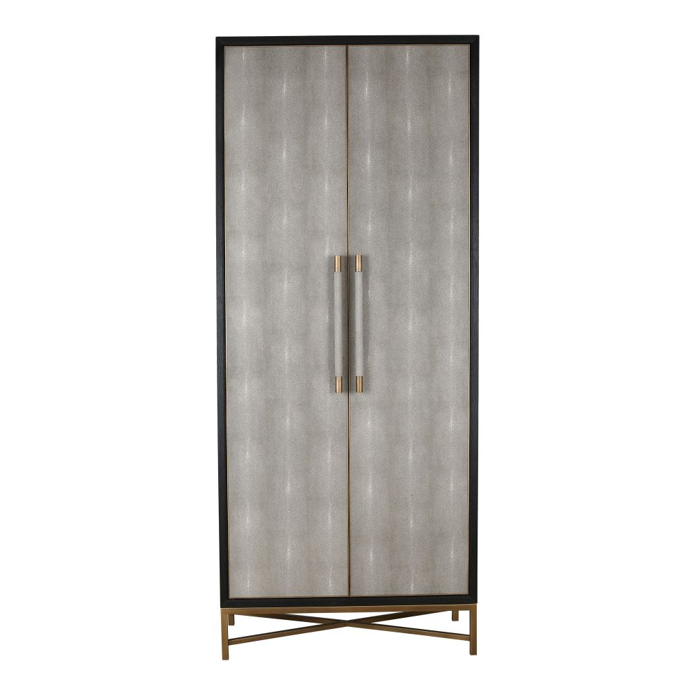 Moes Home Collection VL-1062-15 Mako Tall Cabinet in Grey