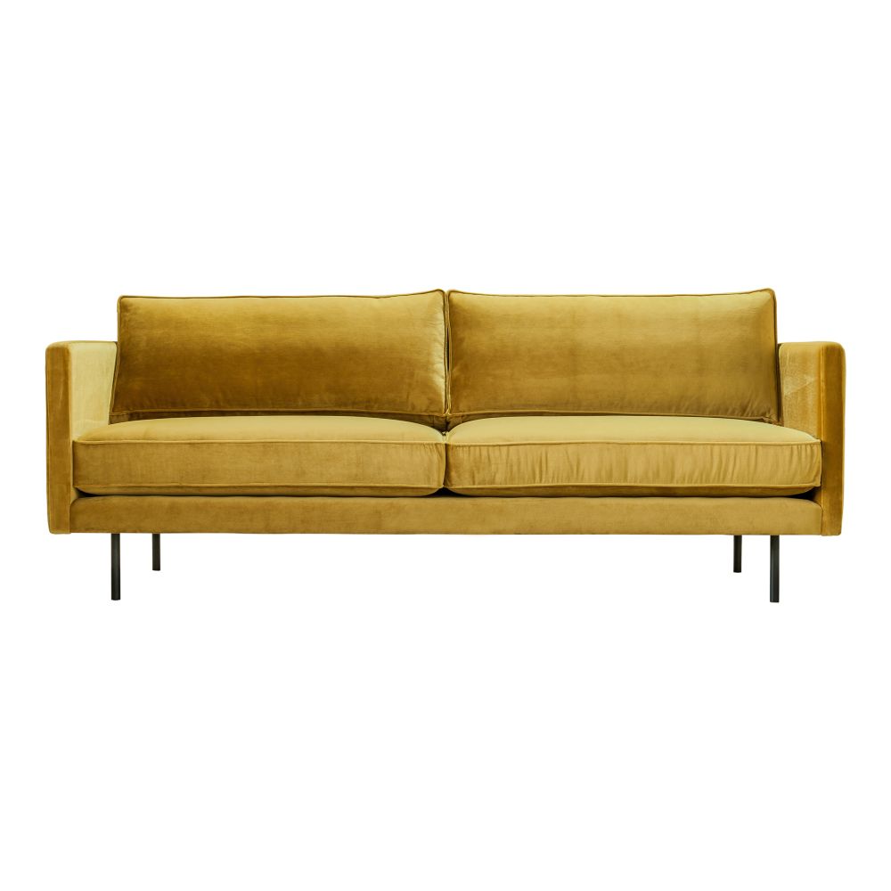 Moes Home Collection WB-1002-09 Raphael Sofa in Yellow