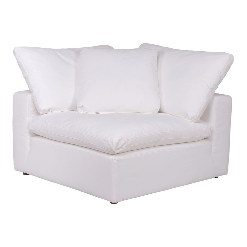 Moes Home Collection YJ-1000-05 Clay Livesmart Fabric Corner Chair in White