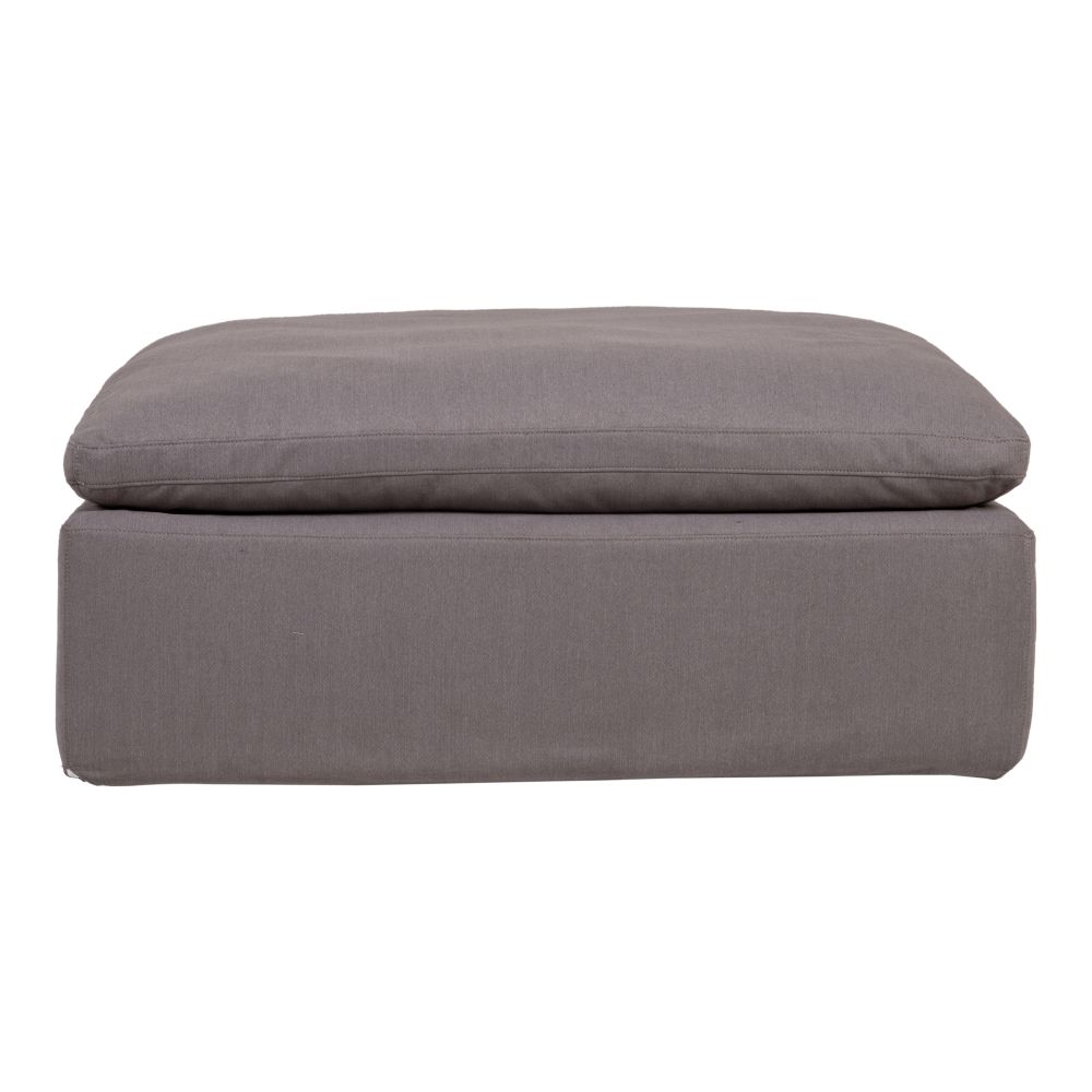 Moes Home Collection YJ-1002-29 Clay Livesmart Fabric Ottoman in Grey