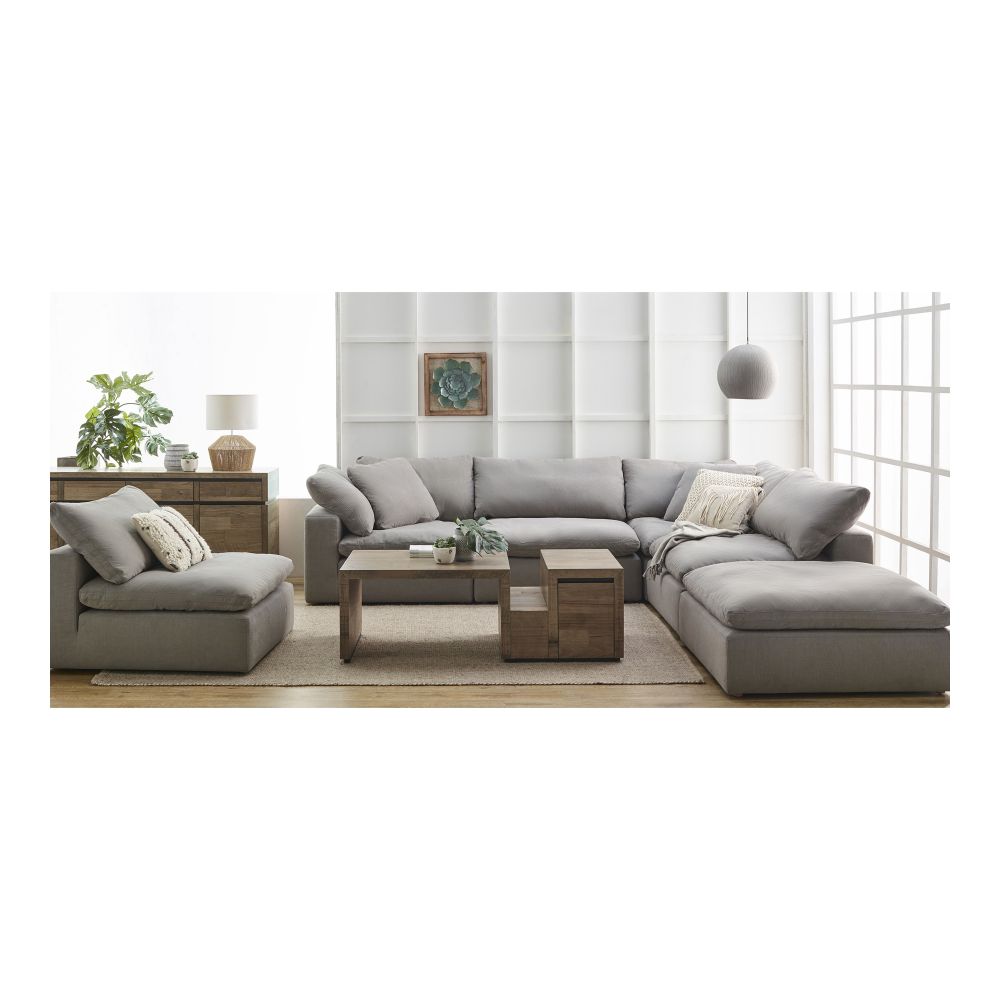 Moes Home Collection YJ-1003-29 Clay Livesmart Fabric Modular Sectional in Grey