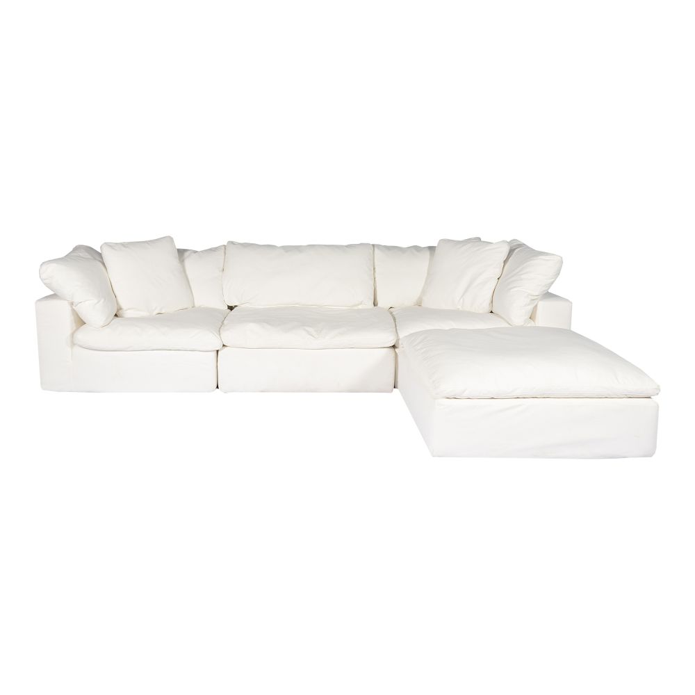 Moes Home Collection YJ-1008-05 Clay Lounge Livesmart Fabric modular Sectional in White