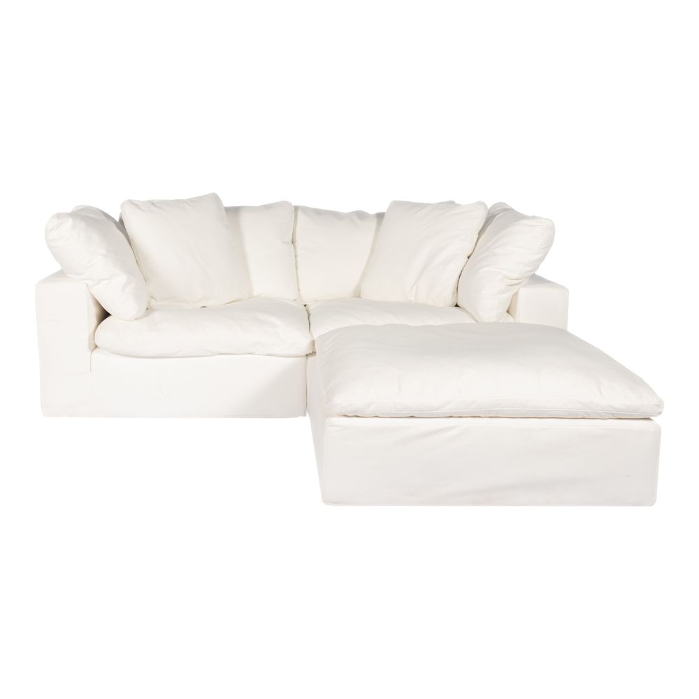 Moes Home Collection YJ-1009-05 Clay Nook Livesmart Fabric Modular Sectional in White