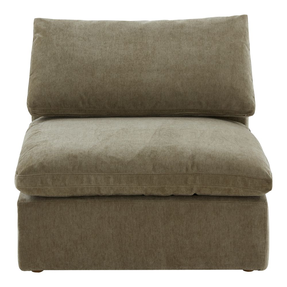 Moes Home Collection YJ-1013-16 Terra Slipper Chair Resist Fabric in Desert Sage