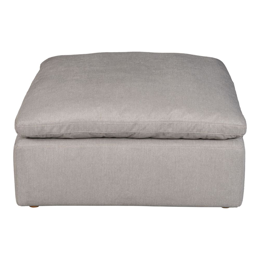Moes Home Collection YJ-1014-29 Terra Condo Livesmart Fabric Ottoman in Grey