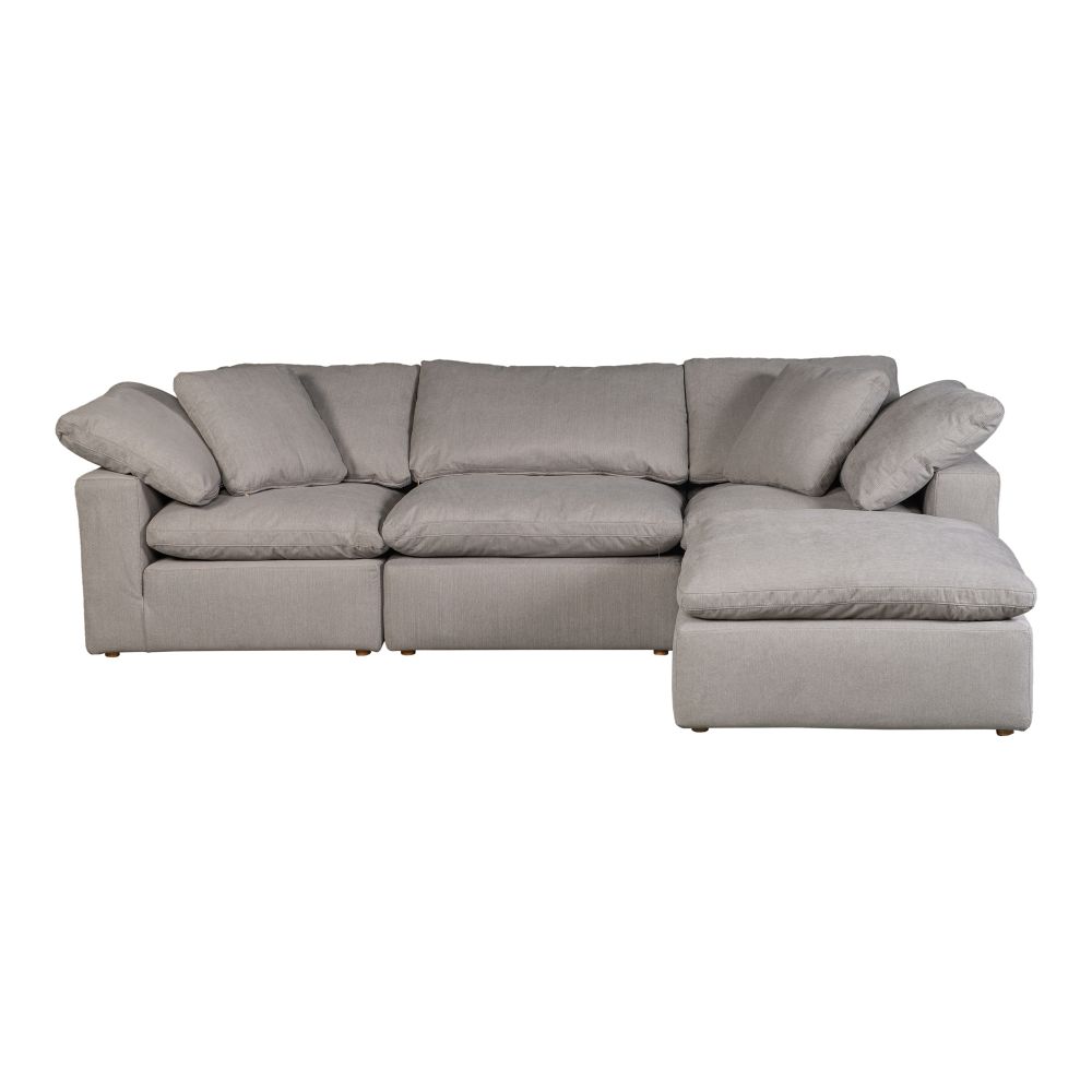 Moes Home Collection YJ-1015-29 Terra Condo Lounge Livesmart Fabric Modular Sectional in Grey