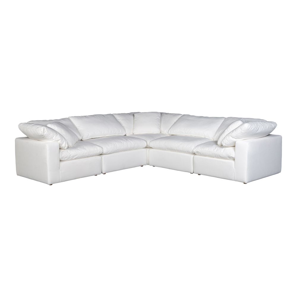 Moes Home Collection YJ-1017-05 Terra Condo Classic L Livesmart Fabric Modular Sectional in White