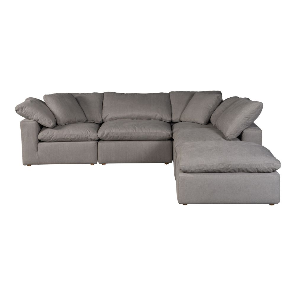 Moes Home Collection YJ-1018-29 Terra Condo Dream Livesmart Fabric Modular Sectional in Grey