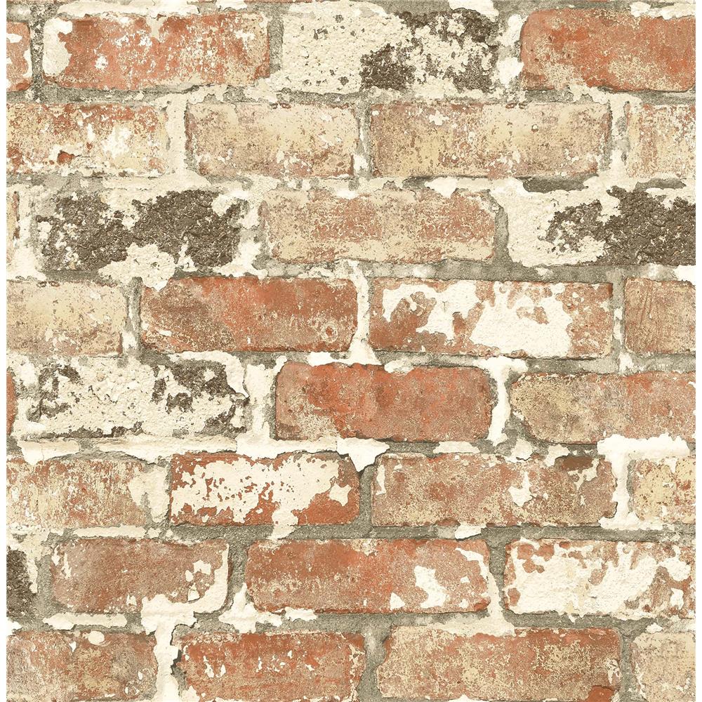 NextWall NW32301 Weathered Red Brick Wallpaper
