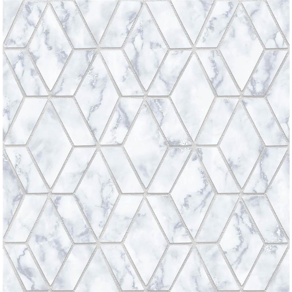 NextWall NW35700 Sidewall Peel & Stick Wallpaper in Marble Tile