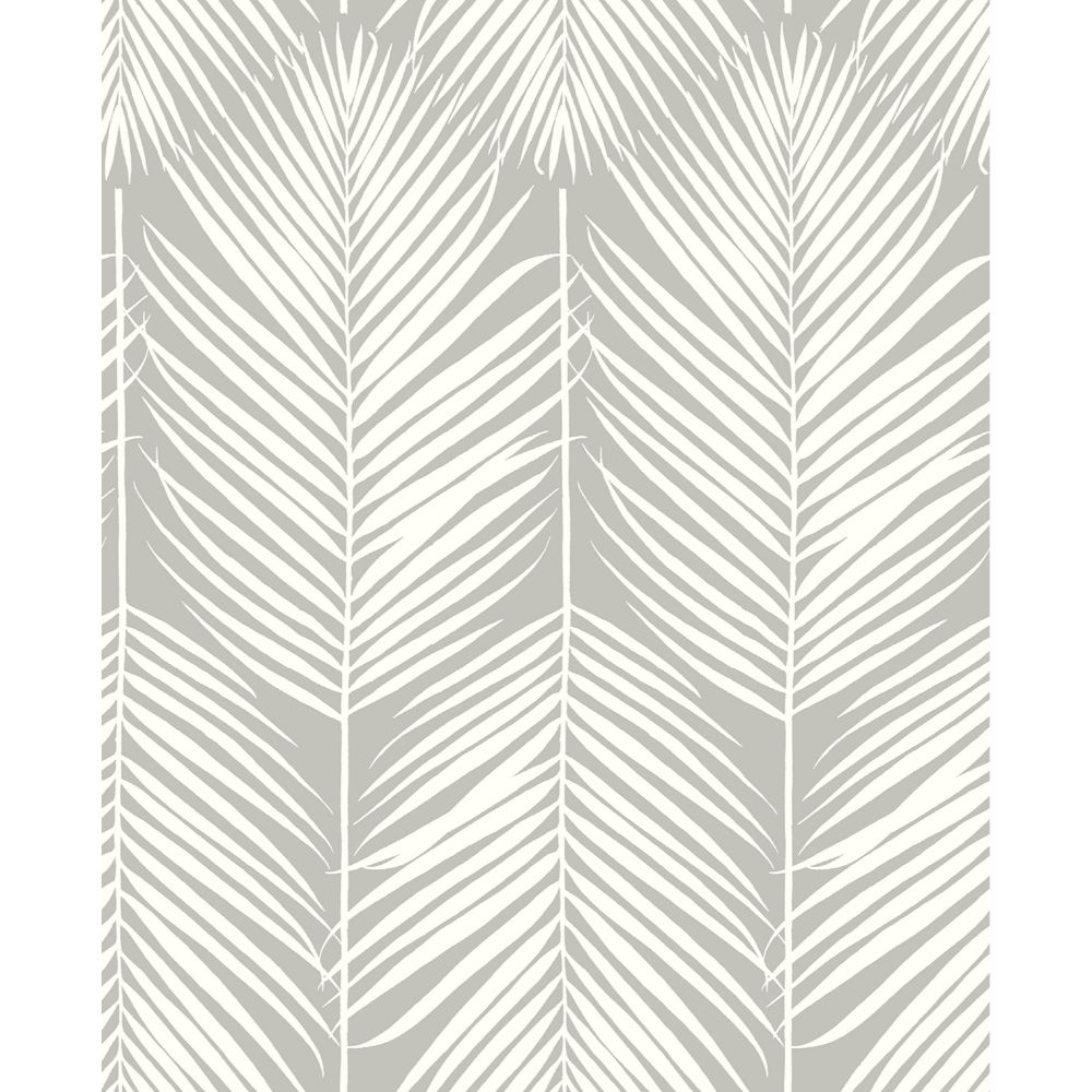 NextWall NW39808 Palm Silhouette Wallpaper in Harbor Gray