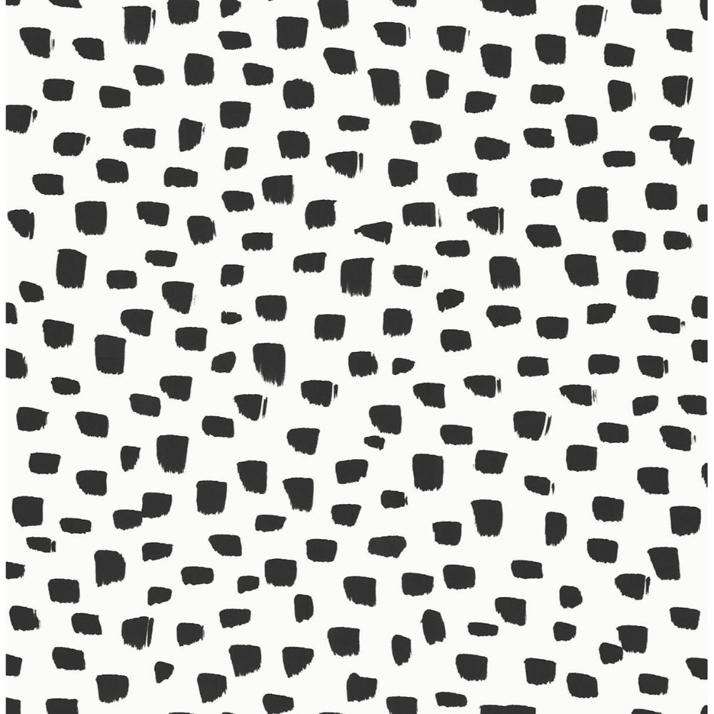 NextWall NW40100 Speckled Dot Wallpaper in Black & White