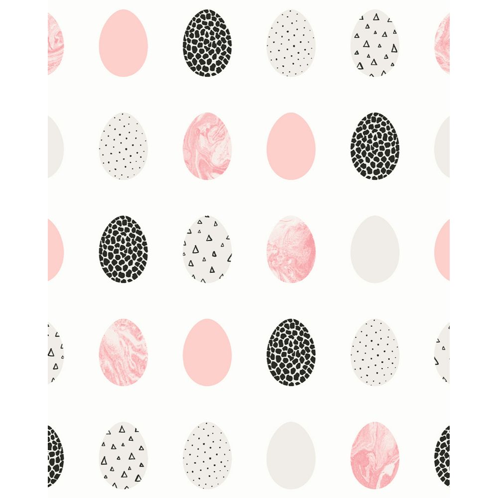 NextWall NW42001 Mod Eggs Wallpaper in Pink