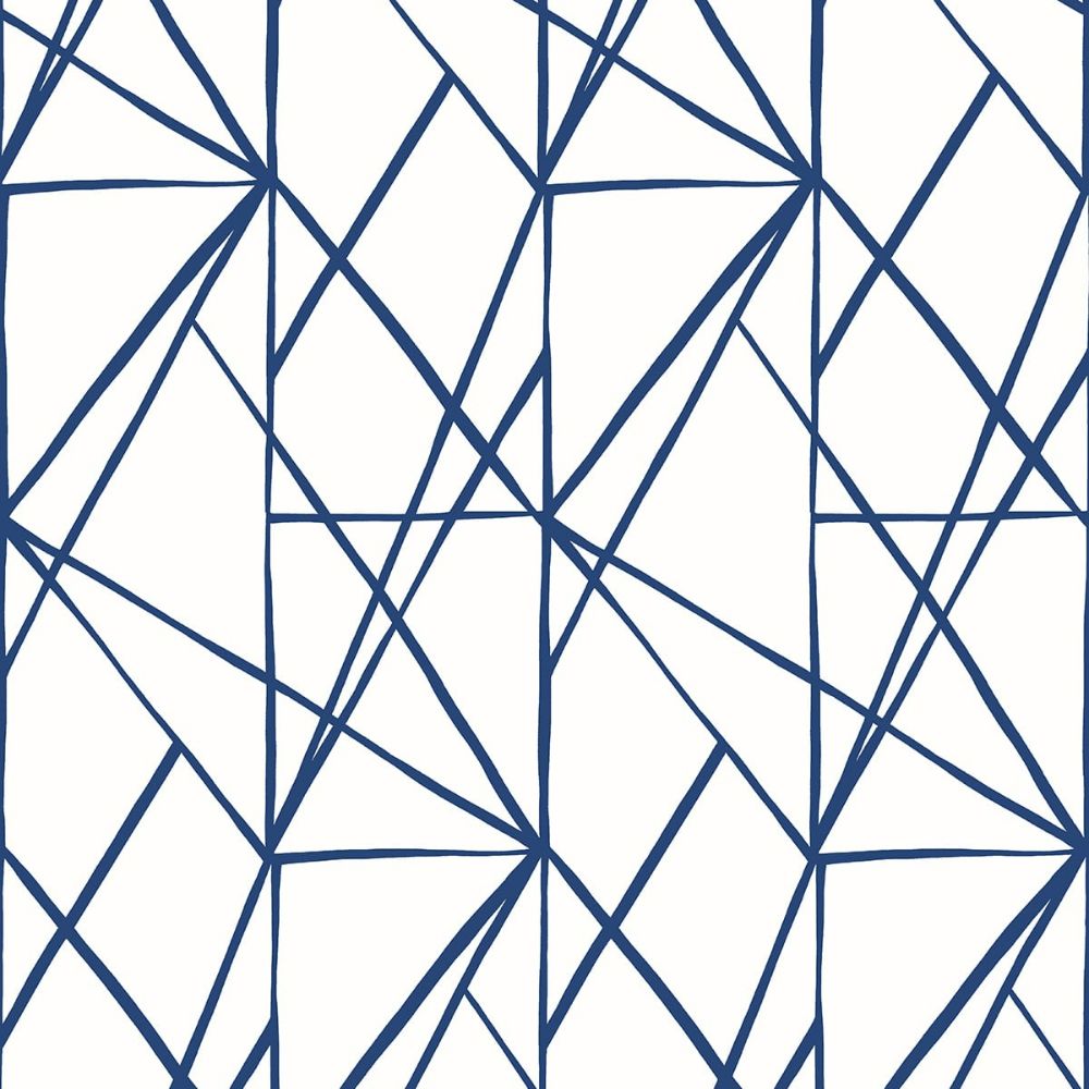 NextWall NW42502 Quartz Geo Wallpaper in Blue