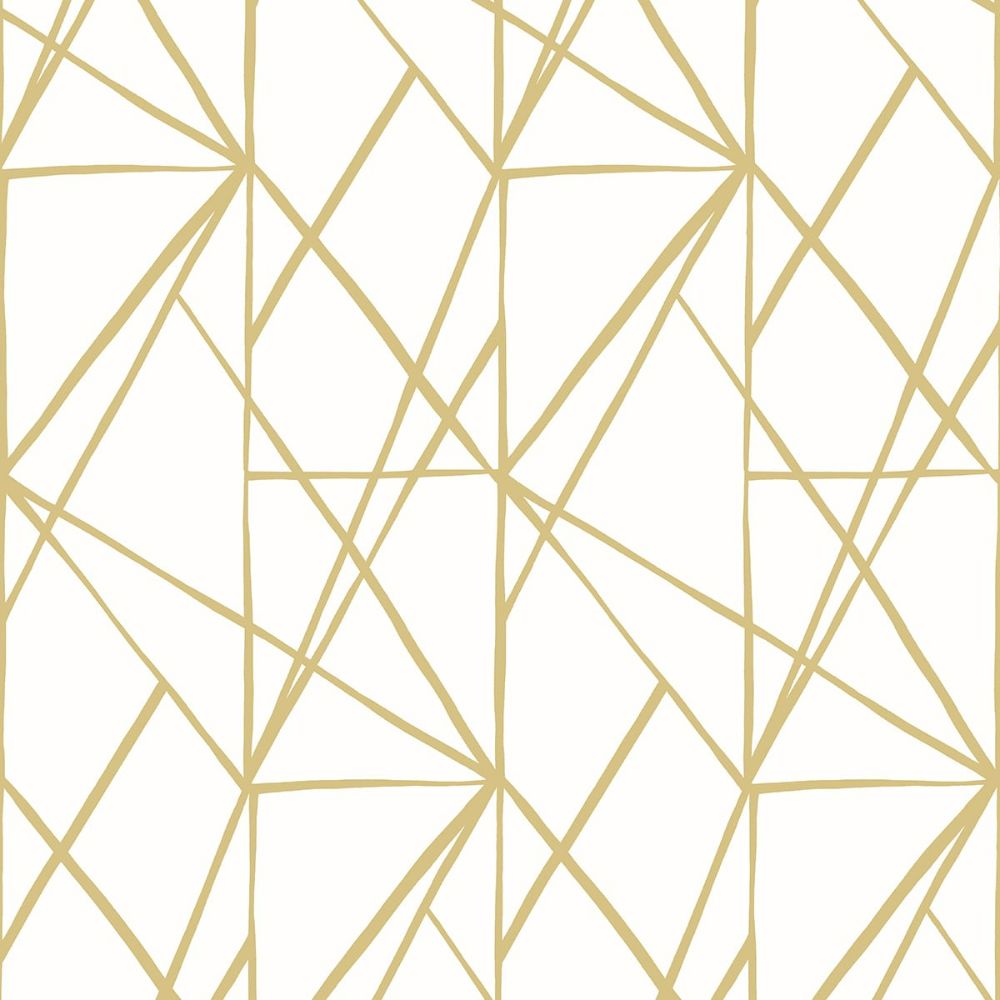 NextWall NW42503 Quartz Geo Wallpaper in Gold