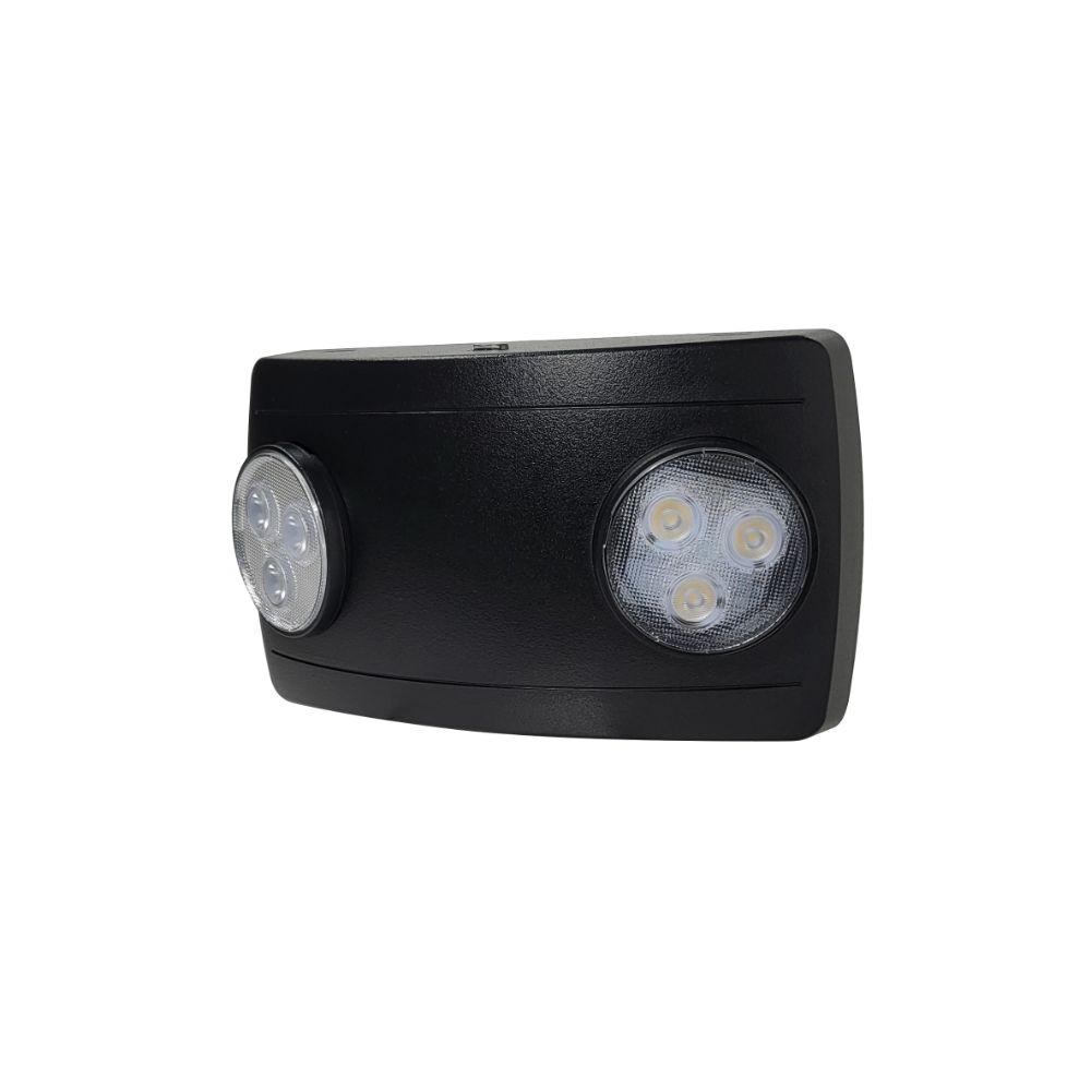 Nora Lighting NE-612LEDB Compact Dual Head LED Emergency Light 120 / 277V Black