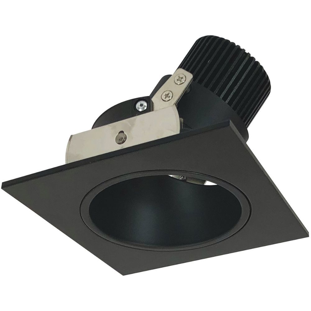 Nora Lighting  Nio-4sd35xbb/10 4" Iolite Led Square Adjustable Reflector With Round Aperture, 1000lm / 14w, 3500k, Black Reflector / Black Flange