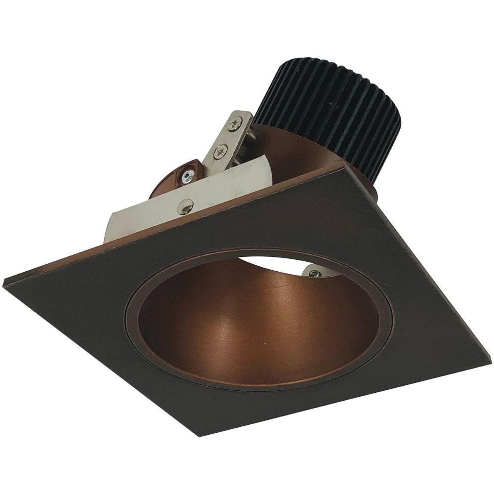 Nora Lighting  Nio-4sd27xbz/10 4" Iolite Led Square Adjustable Reflector With Round Aperture, 1000lm / 14w, 2700k, Bronze Reflector / Bronze Flange
