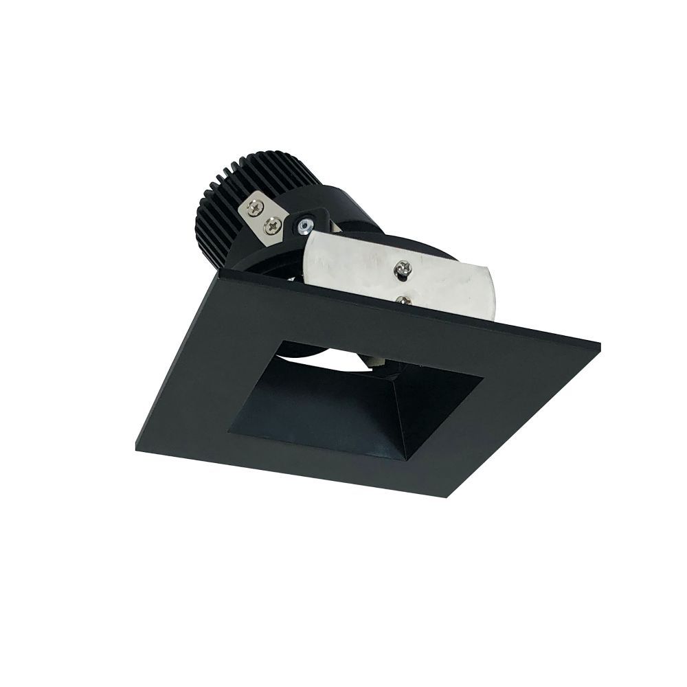 Nora Lighting  Nio-4sdsq30xbb/10 4" Iolite Led Square Adjustable Reflector With Square Aperture, 1000lm / 14w, 3000k, Black Reflector / Black Flange