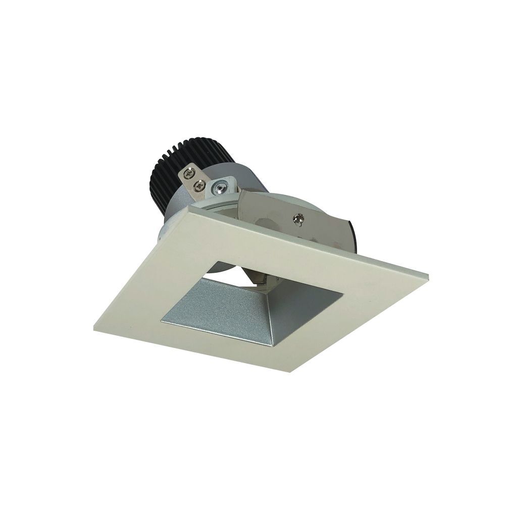 Nora Lighting  Nio-4sdsq40xhw/10 4" Iolite Led Square Adjustable Reflector With Square Aperture, 1000lm / 14w, 4000k, Haze Reflector / White Flange