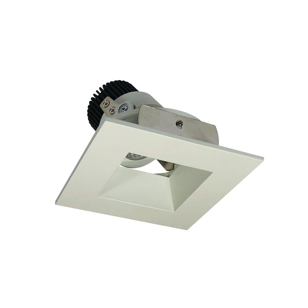 Nora Lighting  Nio-4sdsq40xww/10 4" Iolite Led Square Adjustable Reflector With Square Aperture, 1000lm / 14w, 4000k, White Reflector / White Flange