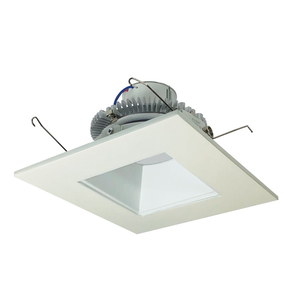 Nora Lighting  Nlcbc2-65630pw/a 6" Cobalt Click Led Retrofit, Square Reflector, 750lm / 10w, 3000k, Pewter Reflector / White Flange