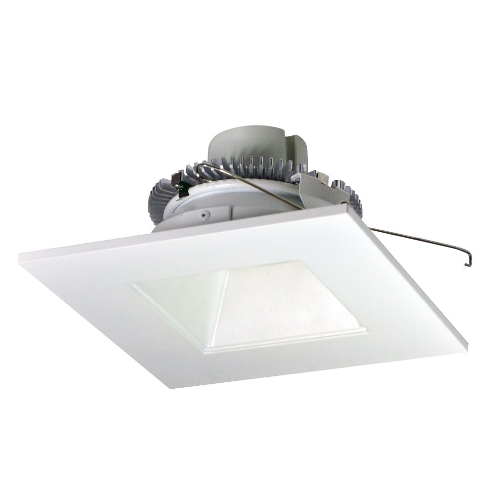 Nora Lighting  Nlcbc2-65640ww/10em 6" Cobalt Click Led Retrofit, Square Reflector, 1000lm / 12w, 4000k, White Reflector / White Flange, Pre-wired For Emergency