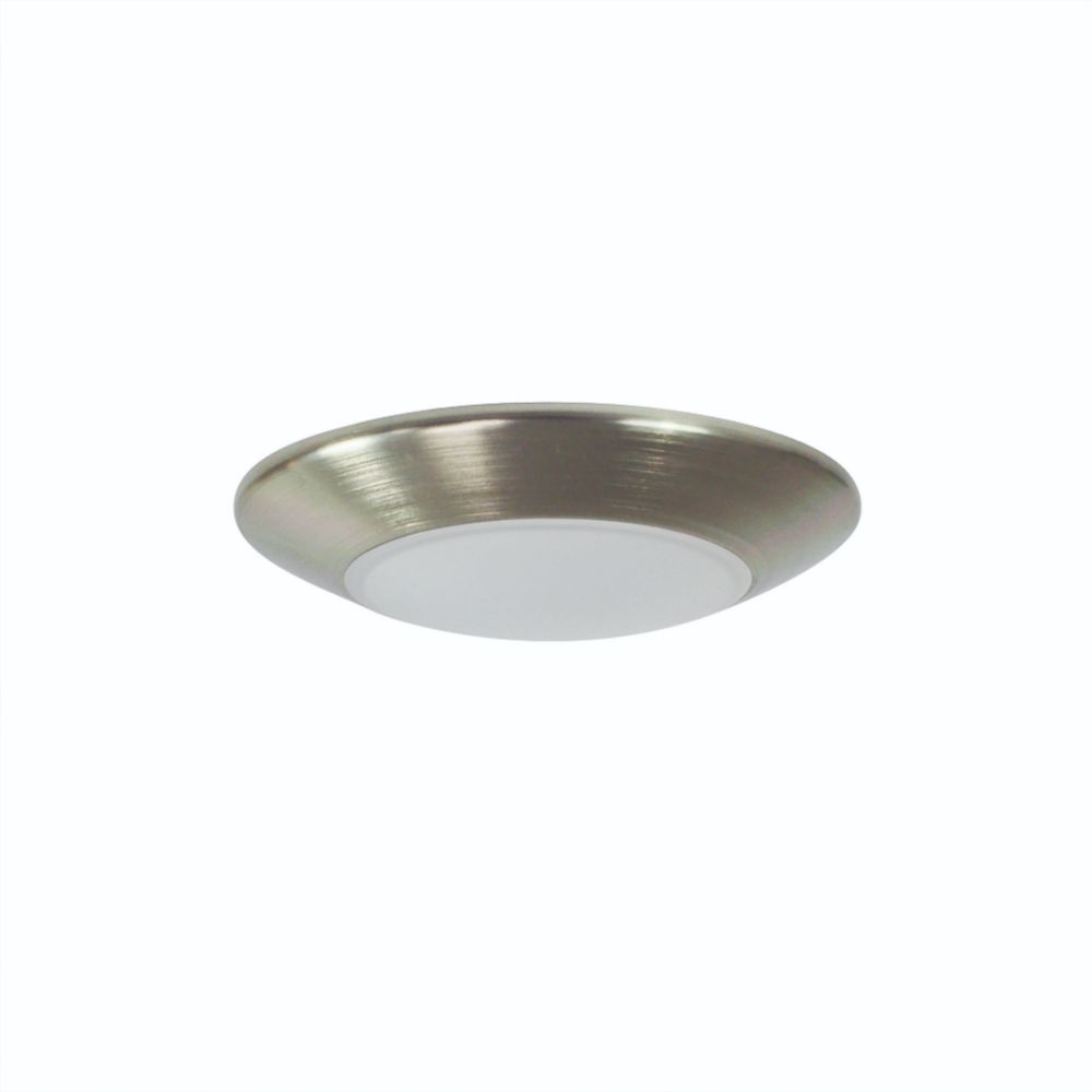 Nora Lighting NLOPAC-R4509T2427NM 4" AC Opal Title 24 Surface Mounted LED, 700lm, 10.5W, 2700K, 120V Triac/ELV Dimming, Natural Metal