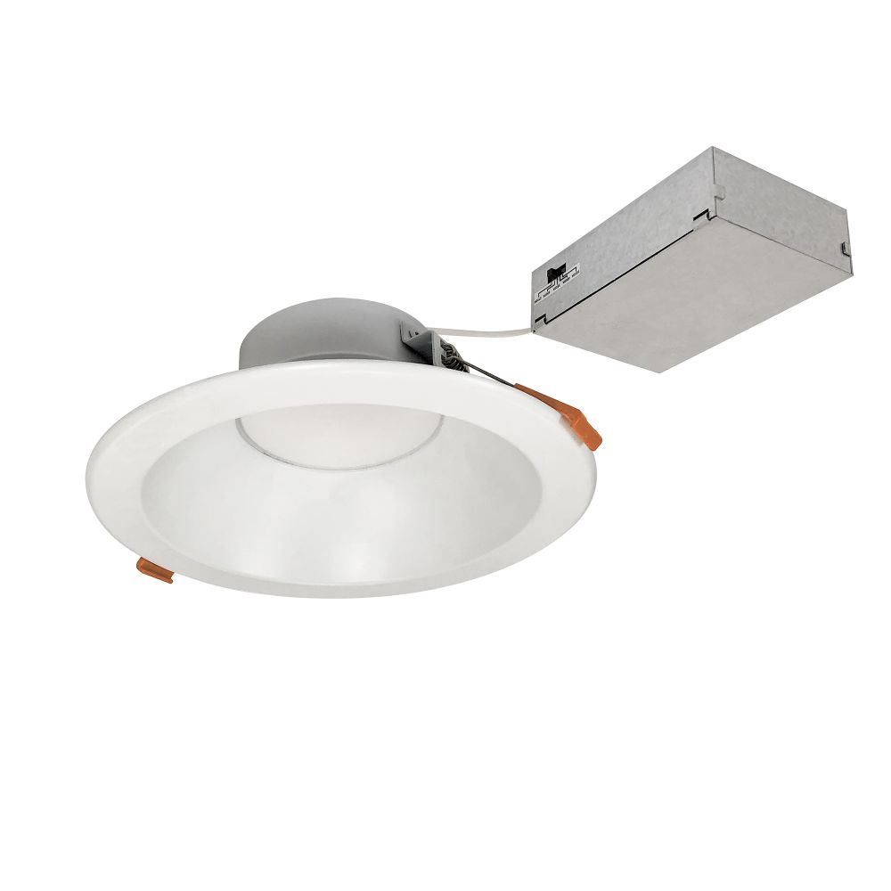 Nora Lighting NLTH-61TW-MPWLE4 6" Theia LED Downlight with Selectable CCT, 120-277V 0-10V, Matte Powder White Finish
