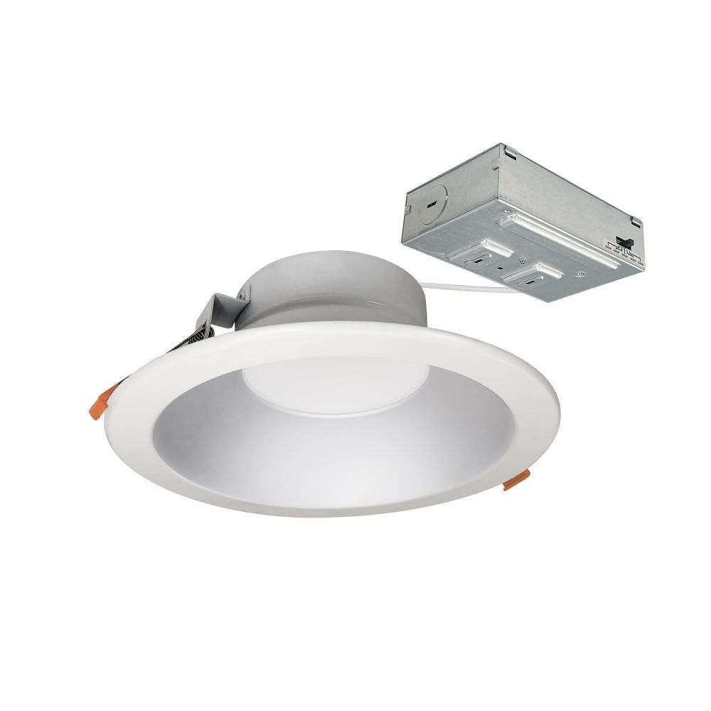 Nora Lighting NLTH-81TW-HZMPW 8" Theia LED Downlight with Selectable CCT, 2100lm / 22W, Haze/Matte Powder White Finish