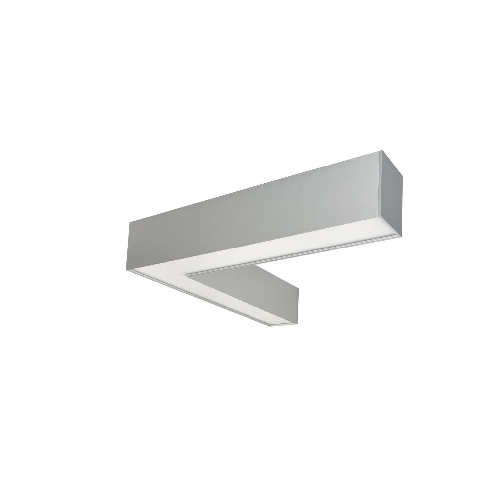 Nora Lighting  Nlud-l334a "l" Shaped L-line Led Indirect/direct Linear, 3781lm / Selectable Cct, Aluminum Finish
