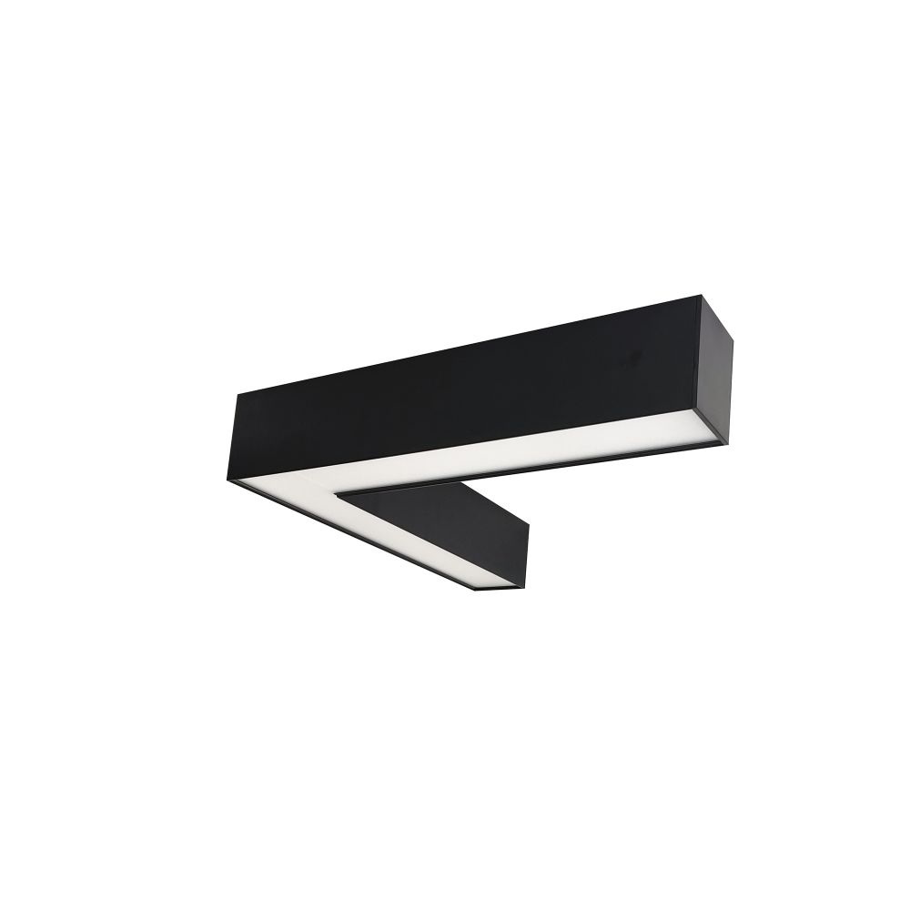 Nora Lighting  Nlud-l334b "l" Shaped L-line Led Indirect/direct Linear, 3781lm / Selectable Cct, Black Finish