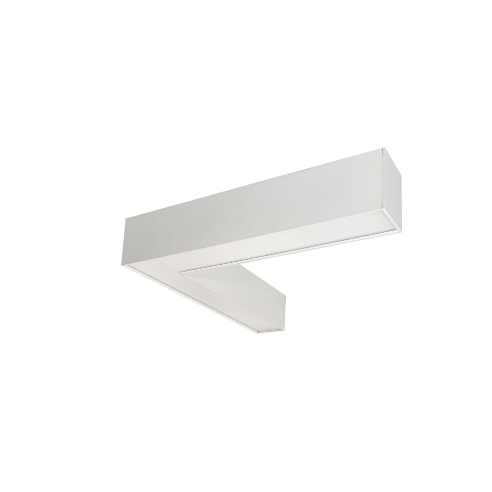 Nora Lighting NLUD-L334W/OS "L" Shaped L-Line LED Indirect / Direct Linear 3781lm / Selectable CCT White Finish with Motion Sensor