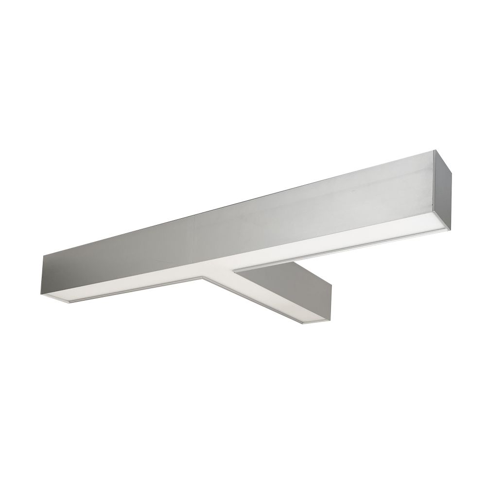 Nora Lighting NLUD-T334A/OS "T" Shaped L-Line LED Indirect / Direct Linear 5027lm / Selectable CCT Aluminum Finish with Motion Sensor