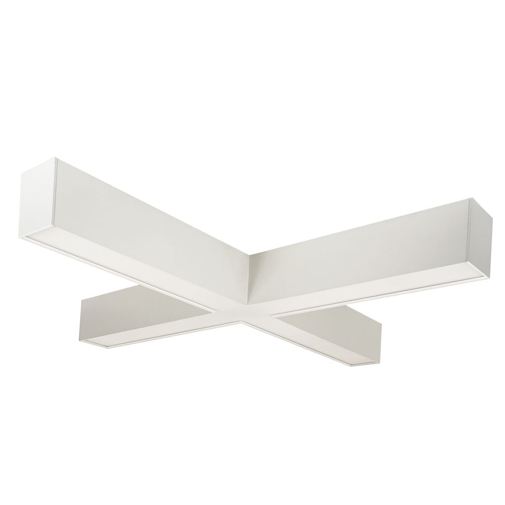 Nora Lighting  Nlud-x334w "x" Shaped L-line Led Indirect/direct Linear, 6028lm / Selectable Cct, White Finish