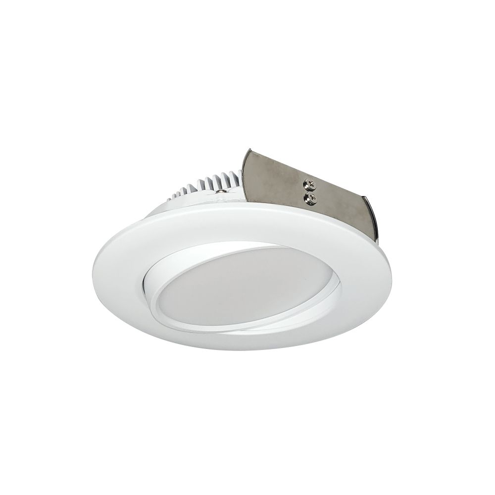 Nora Lighting NOXAC-4RGTWWW 4" AC Onyx Round Adjustable LED Retrofit, 800lm / 11W, Selectable CCT, White Finish