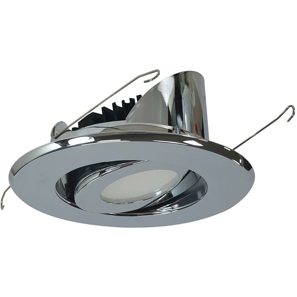 Nora Lighting  Nrm2-514l2527fc 5" Marquise Ii Round Surface Adjustable Trim, 80-degrees Flood, 2500lm, 2700k, Chrome (not Compatible With Nhrm2-525 Housing)
