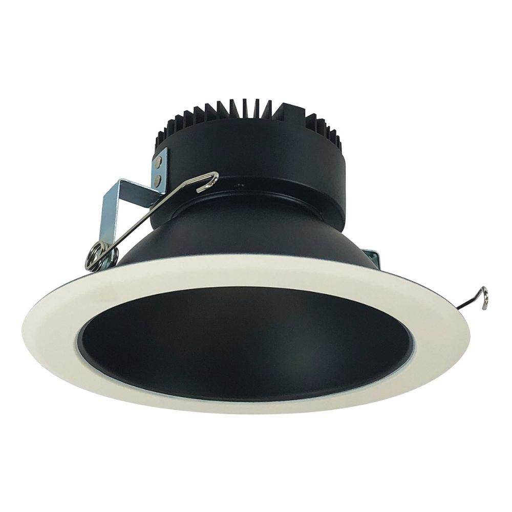 Nora Lighting  Nrm2-611l2527fbw 6" Marquise Ii Round Reflector, 2500lm, 2700k, Flood, Black/white (available With Non-ic Housings Only)